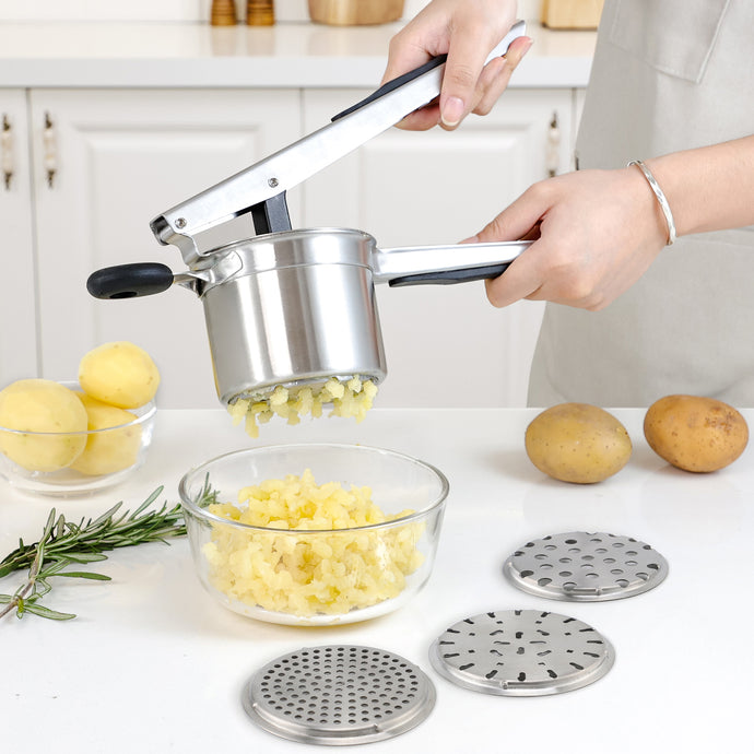 staiinless steel kitchen gadgets potatoes ricer food