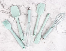 Load image into Gallery viewer, Rorence Silicone Whisk Spatula Spoonula &amp; Brush Set of 6 - Green/Red
