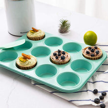 Load image into Gallery viewer, Rorence Bakeware Set Nonstick: Cookie Sheet, Rectangular Cake Pan, 2 Round Cake Pans, Muffin Pan, Loaf Pan &amp; Cooling Rack - Set of 7 - Mint Green
